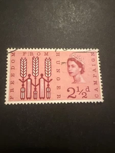 GB 1963 Great Britain Freedom From Hunger 2 1/2d Pink Used Stamp - Bild 1 von 2