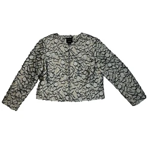 Chaqueta Blazer Plumosa Mujer Colección Doncaster Gris/Plateado Talla 12 - Imagen 1 de 6
