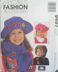 McCalls Fashion Accessories 9497 Kids HATS 21-22" Boys Girls 8 Style Pattern UC - Picture 1 of 2