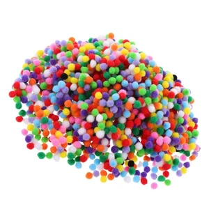 3000pcs Craft Colorful Pom Poms for DIY Crafts Fuzzy Balls for Kids Art - Picture 1 of 12