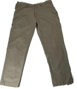 POLO Ralph Lauren Uomo Taglia 36/31 Flat Front Vestibilità Classica Pantalone 100% Cotone Tan - Foto 1 di 15