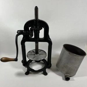 Antike Simmons Howe Co. 4 Qt. Wurstfüller Obstpresse aus Gusseisen, 1897 Pat. - Bild 1 von 18