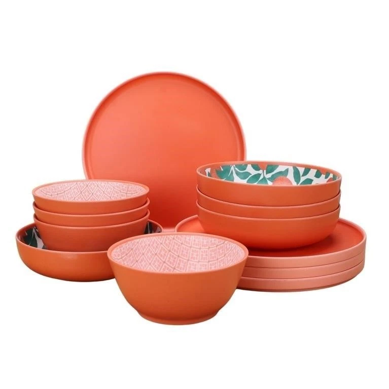 Mainstays Becky G  10-Pc Dinnerware Set – NEW ORANGE - Image 1 of 4