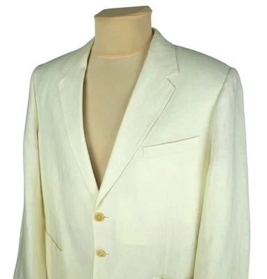 Paul Smith Mens Beige Linen Patch Pocket Blazer Jacket Size UK/US 44 / EU 54 - Image 1 of 4