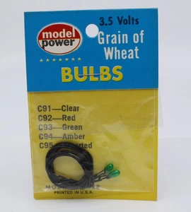 Model Power C93 3.5 Volts Green Grain of Wheat Bulbs (Pack of 2) - Picture 1 of 1