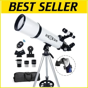 Versatile 80mm Aperture Telescope - Easy Setup with Phone Adapter & Carrying Bag - Picture 1 of 9