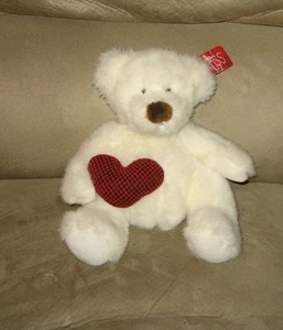 New Sitting 8" Russ Bear Hugs Bear Holding Valentine Heart Bean Tush Plush - Picture 1 of 1