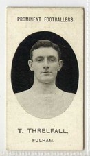 (Gl156-386) Taddy, Prominent Footballers, T.Threlfall, Fulham 1907 VG