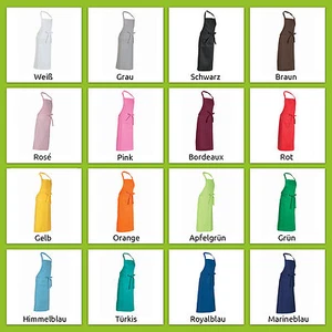 4 Kochschürzen Schürzen Küchenschürze Latzschürzen Grillschürze versch. Farben - Bild 1 von 15