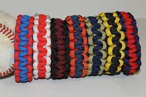 Baseball Paracord Bracelet Team Colors MLB Inspired NATIONAL LEAGUE CENTRAL - Picture 1 of 8