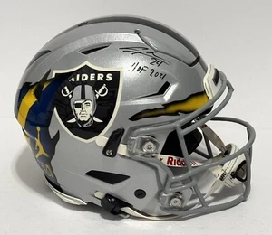 Charles Woodson Signed Custom Ripped Raiders / Michigan Speed Flex Helmet - Picture 1 of 8