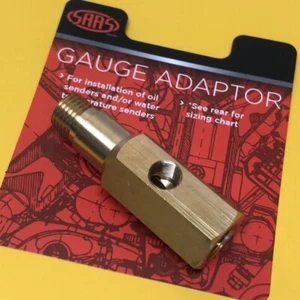 SAAS SGA-230035VZ M14 to 1/8 NPT Brass Oil pressure gauge adapter T-Piece - Picture 1 of 3