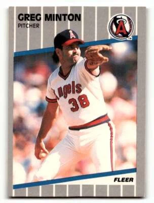 1989 Fleer #485 Greg Minton    California Angels Baseball Cards EX/NM ID:58297 - Image 1 of 2