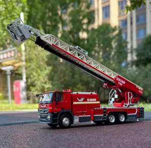1:50 XCMG YT60 LADDER FIRE FIGHTING TRUCK Recue Vehicle Diecast Model Collection - Picture 1 of 10