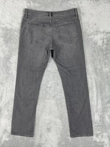 J. Pantalones de mezclilla Crew Jeans para hombre 35x31 (real) gris flexible pierna recta - Imagen 1 de 10