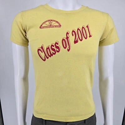 Vintage Fayette County Public Schools Class of 2001 Yellow T-Shirt (Youth Large) - Image 1 of 4
