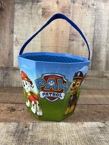 Paw Patrol Blue Easter Or Halloween Basket Bucket Heavy Cardstock Board - Picture 1 of 15