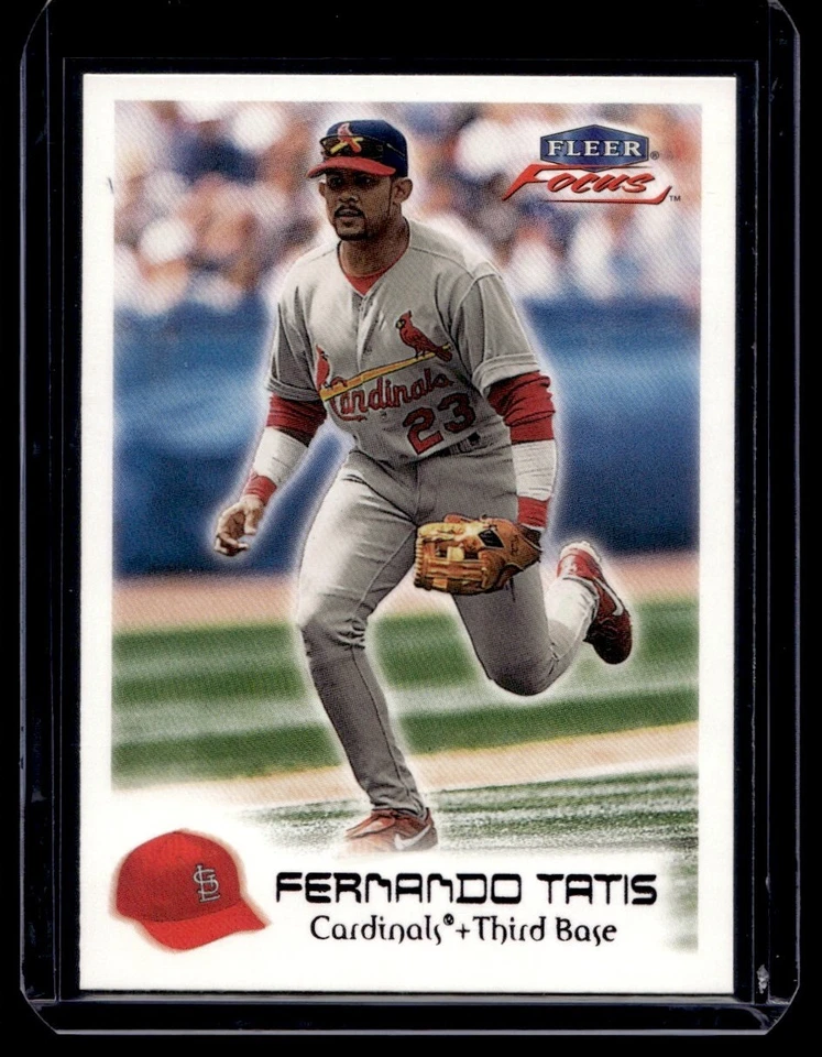 Fleer Focus 2000 error lámina púrpura falta 1/1 Fernando Tatis #223M Foto 1 de 2