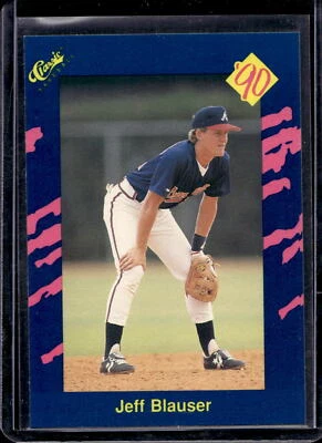 1990 Classic Blue Jeff Blauser #123 - Atlanta Braves SET BREAK - Image 1 of 2