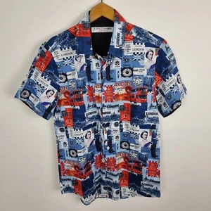 John Lennon By English Laundry Shirt London Print Short Sleeve Size S - Bild 1 von 3