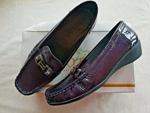 chaussures en cuir vernis bleu marine neuves Geo Reino Chipai taille 41 (pa) - Imagen 1 de 5