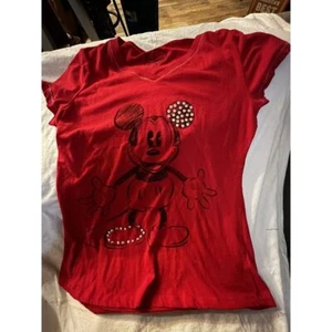Disney rotes Mickey Top mit Metalldekor. Größe L - Bild 1 von 3