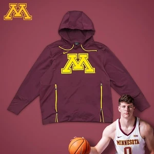 Nike Player Worn Minnesota Golden Gophers Basketball Liam Robbins Team Hoodie XL - Picture 1 of 11