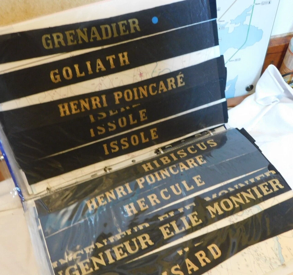 MARINE NATIONALE  : 1-UN ANCIEN  RUBAN LEGENDE MARINE / AU CHOIX ..... 2 - Photo 1/4