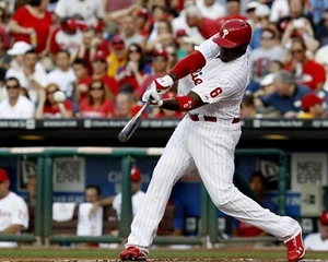 Ryan Howard Swinging Action Philadelphia Phillies 8 x 10 MLB Baseball Foto - Bild 1 von 1