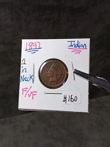 1897 Indian Head Cent 1 In The Neck Variety J/213 - Picture 1 of 4