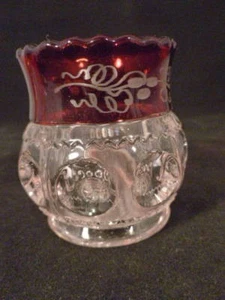 CRANBERRY TO CLEAR THUMBPRINT JAR ZIGARETTENHALTER 1800er - Bild 1 von 5
