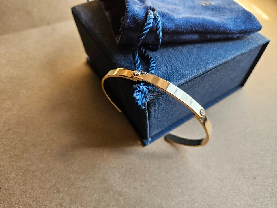 Shinola Diamond Rivet Cuff || 14k Yellow Gold  || Free Expedited Shipping Foto 1 de 4