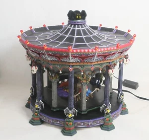 Dept. 56 Snow Village ~ Halloween Ghostly Carousel Animated Carnival Ride - Picture 1 of 3