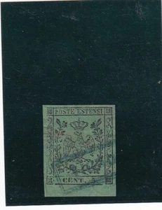 Modena 1852 5 c. grün mit Punkt nach den Zahlen gut marginiert (Cod.5703) - Bild 1 von 1