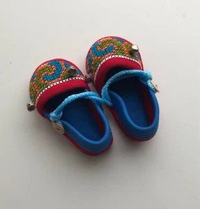 Thailändische handgefertigte Hill Tribe Babyschuhe (010) - Bild 1 von 4
