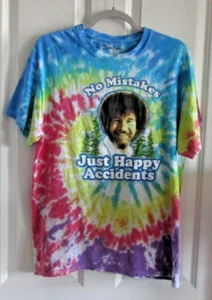Bob Ross Herren Large Rainbow Tie Dye T-Shirt - Bild 1 von 6