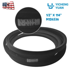 Cinturón de cubierta 1/2"x114 se adapta a John Deere M126536 LT133 LT150 LT155 LT160 LT166 LT180 - Imagen 1 de 5