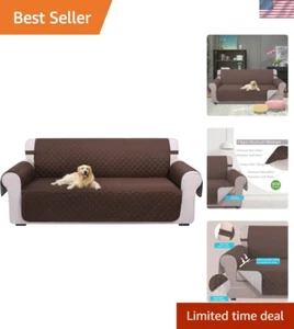 Reversible Diamond-Quilted Sofa Cover Water-Resistant Pet Furniture Protector - Picture 1 of 8