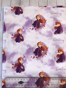 Per HALF YARD Frozen Disney Princess Cotton Fabric - Picture 1 of 1