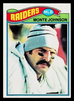 1977 Topps Football Card #77 Monte Johnson - Image 1 of 2