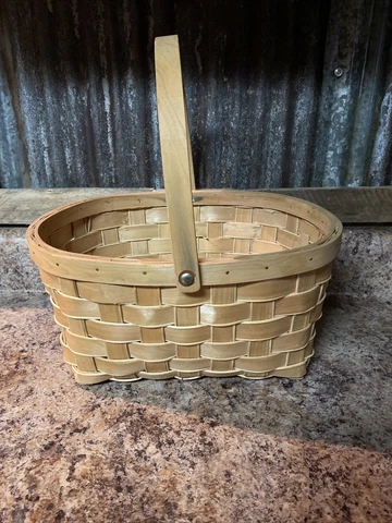 woven basket w/foldable handle Cover