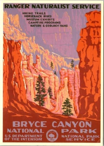 Postcard Bryce Canyon National Park  WPA Postcard Of Poster 6x4 - Picture 1 of 2