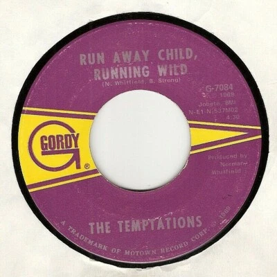 45RPM, TEMPTATIONS ' RUN AWAY CHILD RUNNING WILD ' EXC ' RB SOUL ' MOTOWN - Image 1 of 2