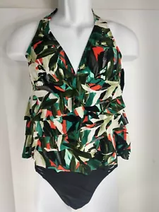 Top para mujer Tankini Aqua Green marca verde e parte inferior Xhilaración mediana nueva con etiquetas - Imagen 1 de 8