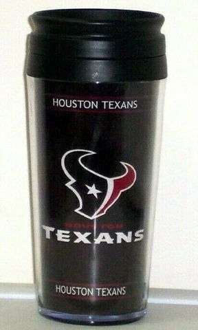 Houston Texans 14 oz Insulated Travel Tumbler Mug  - NEW Cover