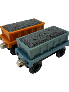 Thomas and Friends 2 Train Cars Hauling Fish & Coal by Learning Curve from 2004 - Picture 1 of 5