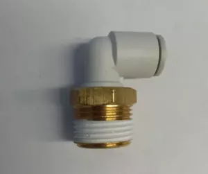 SMC KQ2L08-03S 8mmX3/8"NPT push-to-connect 90-deg elbow **10-pack** - Picture 1 of 2