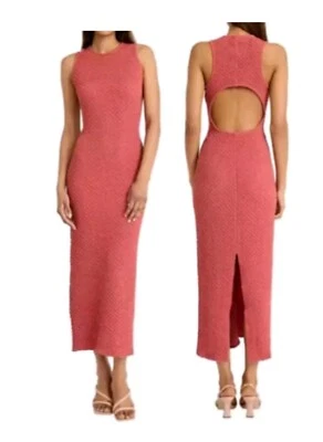 Maxi Vestido DONNA MORGAN MAGGY LONDON Rosa Polvoriento Texturizado Tejido Palomitas Corte 16 Foto 1 de 4