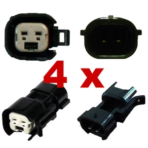 4 x Adattatori connettore iniettore BOSCH EV6 (Female) > NIPPON DENSO (Male) kfz - Picture 1 of 3