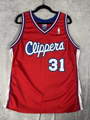 Camiseta deportiva cosida vintage rara Brent Barry Los Angeles Clippers Champion Foto 1 de 4